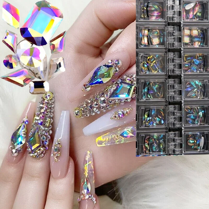 Nail 12 Grids AB Black Rhinestone Crystal Diamond Glitter Strass Nail Dotting Pen 3D Nail Art Decorations DIY Rhinestone
Nail 12 Grids AB Black Rhinestone Crystal Diamond Glitter Strass Nail Dotting Pen 3D Nail Art Decorations DIY Rhinestone