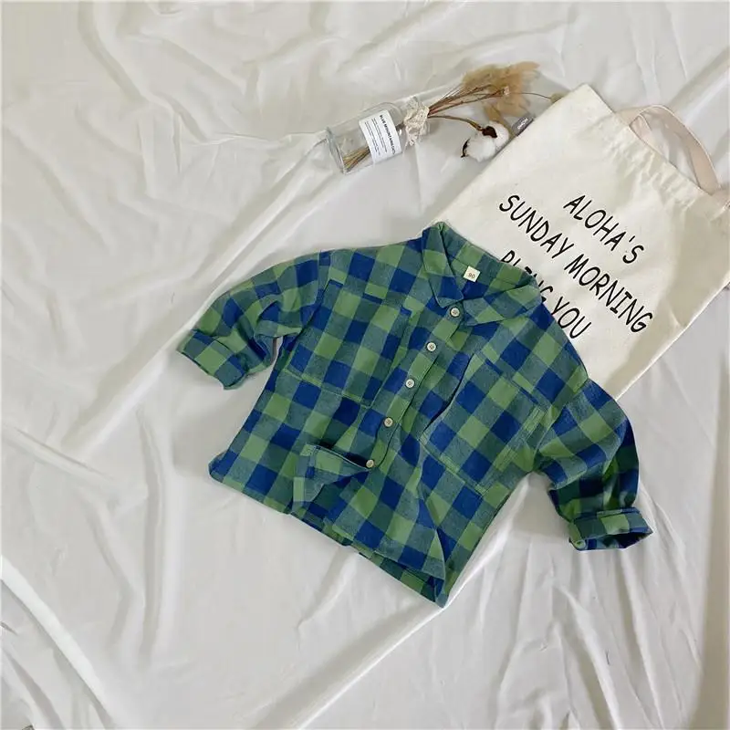 2021 new children's clothing spring and autumn thin children's plaid shirts boys shirts Korean style fashion loose long-sleeved
2021 new children's clothing spring and autumn thin children's plaid shirts boys shirts Korean style fashion loose long-sleeved