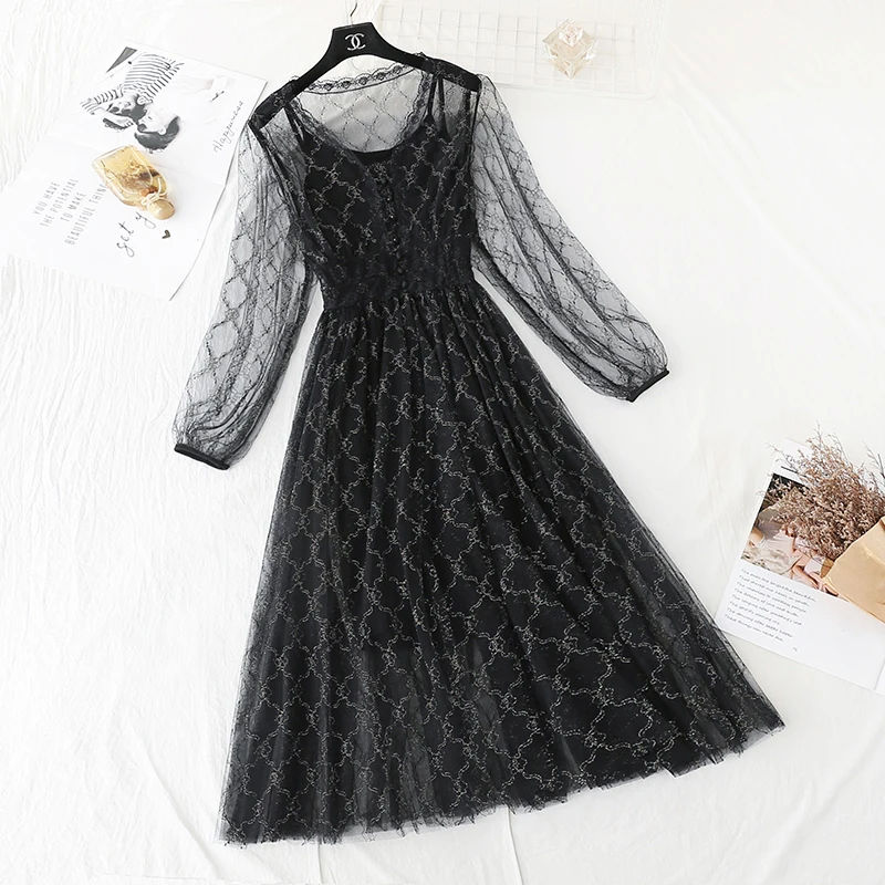 New summer fashion sexy women evening dress mesh two piece elegant lady party dress, As pictures show
New summer fashion sexy women evening dress mesh two piece elegant lady party dress, As pictures show
