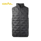 Hot selling seamless welded channel hybrid down men's waistcoat custom vest workwear