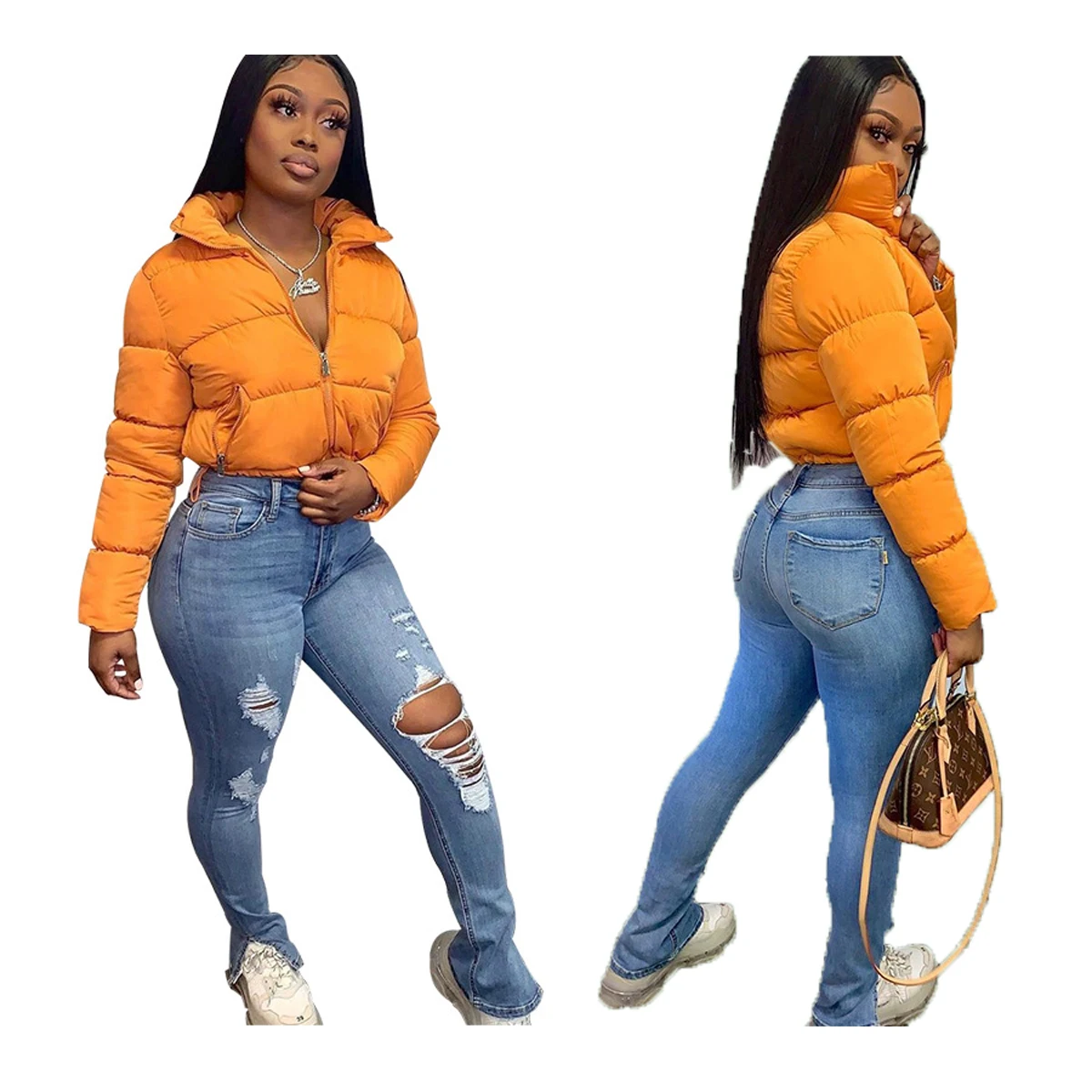 Winter women coats fashionable solid color long sleeve turn down collar with zipper pocket thick and warm casual short jacket, Green,blue,black,orange,light green
Winter women coats fashionable solid color long sleeve turn down collar with zipper pocket thick and warm casual short jacket, Green,blue,black,orange,light green