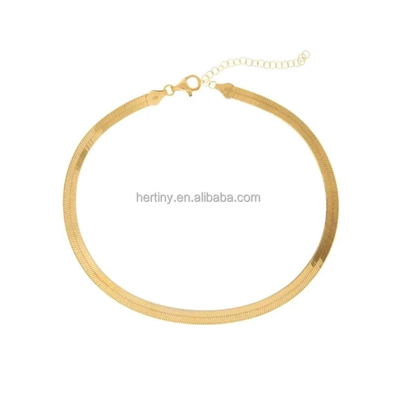 2021 trendy design 925 Sterling silver flat snake chain necklace for women, Picture shows
2021 trendy design 925 Sterling silver flat snake chain necklace for women, Picture shows