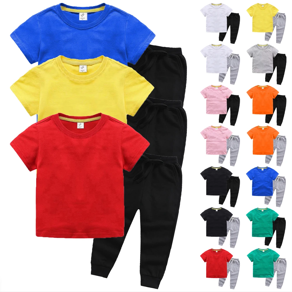 Kids Clothes 3-13 Years Children Clothes Custom T Shirt Jogging Pants 2 Pcs Sets Summer Cotton Girl Boys' Sporty Clothing Sets
Kids Clothes 3-13 Years Children Clothes Custom T Shirt Jogging Pants 2 Pcs Sets Summer Cotton Girl Boys' Sporty Clothing Sets