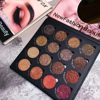 

HOT Selling Dubai Professional High Pigment Pressed Glitter Shimmer 16 Colors Eyeshadow Palette With Mirror