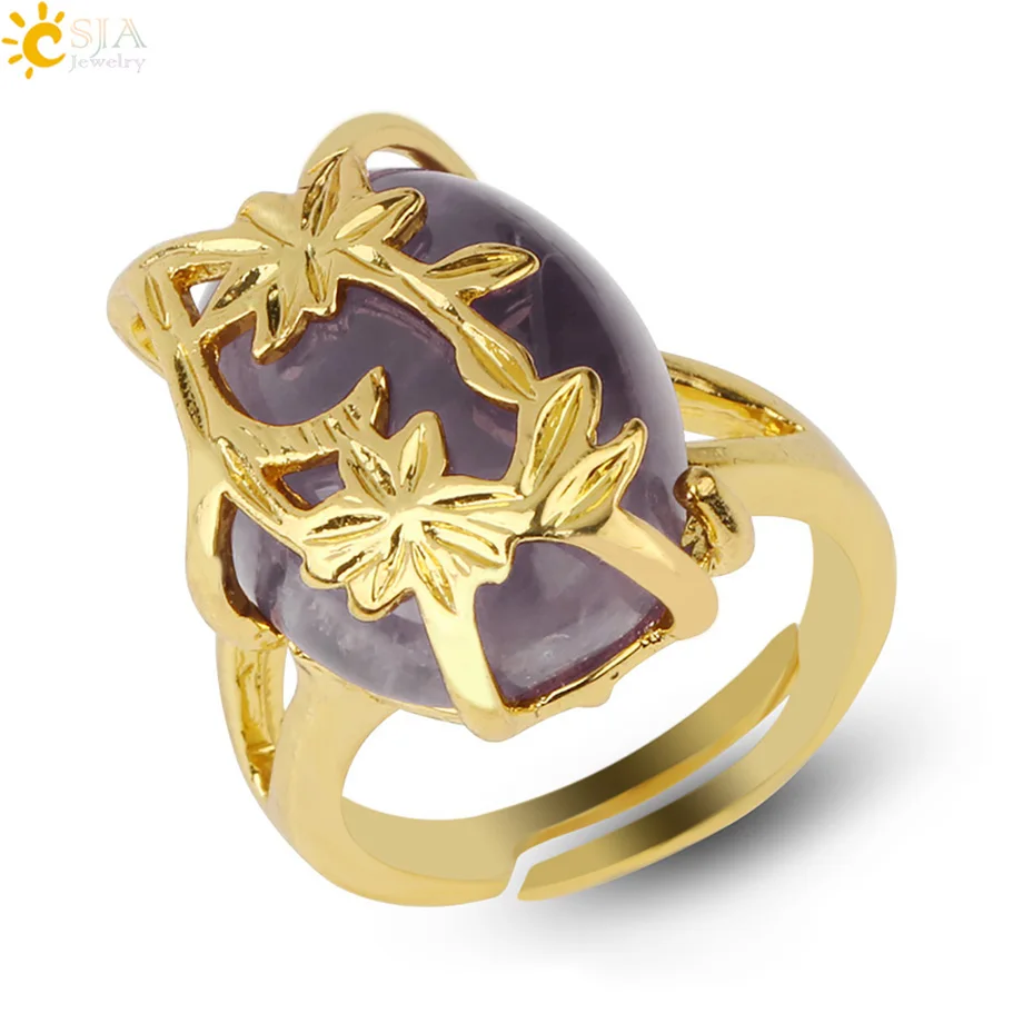 CSJA trendy natural rose quartz stone ring design for women flower egg resizable gold color plated ring engagement jewelry G245
CSJA trendy natural rose quartz stone ring design for women flower egg resizable gold color plated ring engagement jewelry G245