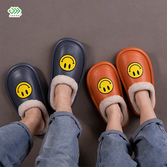 JOGHN fashion soft sole warm indoor outdoor couple smile face cotton fabric slippers for women
JOGHN fashion soft sole warm indoor outdoor couple smile face cotton fabric slippers for women
