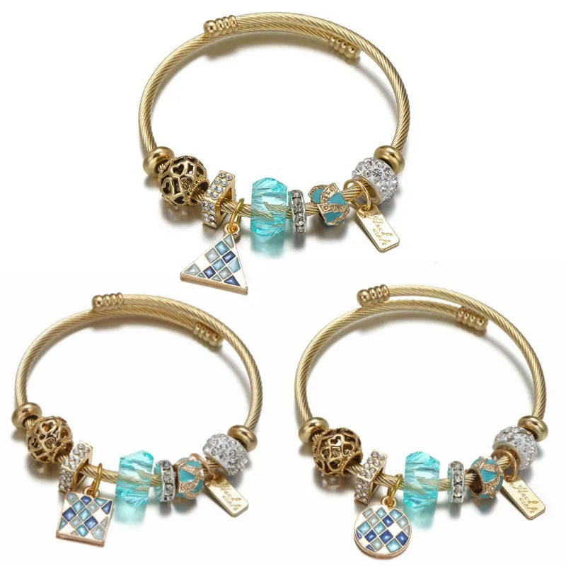 Women's plaid Gold stainless steel ring bracelet Mosaic geometric round pendant Couple charm jewelry wholesale
Women's plaid Gold stainless steel ring bracelet Mosaic geometric round pendant Couple charm jewelry wholesale