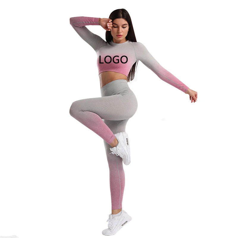 2 pcs 2021deporte suit butt lifting tights seamless gradient dye top women yoga stacked leggings set
2 pcs 2021deporte suit butt lifting tights seamless gradient dye top women yoga stacked leggings set