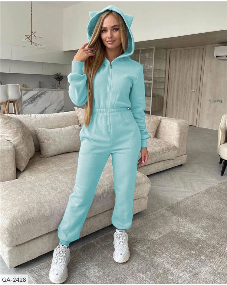 New Arrival 2021 Autumn Winter Solid Color Sportswear One Piece Jumpsuits Women Hoodie Jumpsuits And Rompers
New Arrival 2021 Autumn Winter Solid Color Sportswear One Piece Jumpsuits Women Hoodie Jumpsuits And Rompers