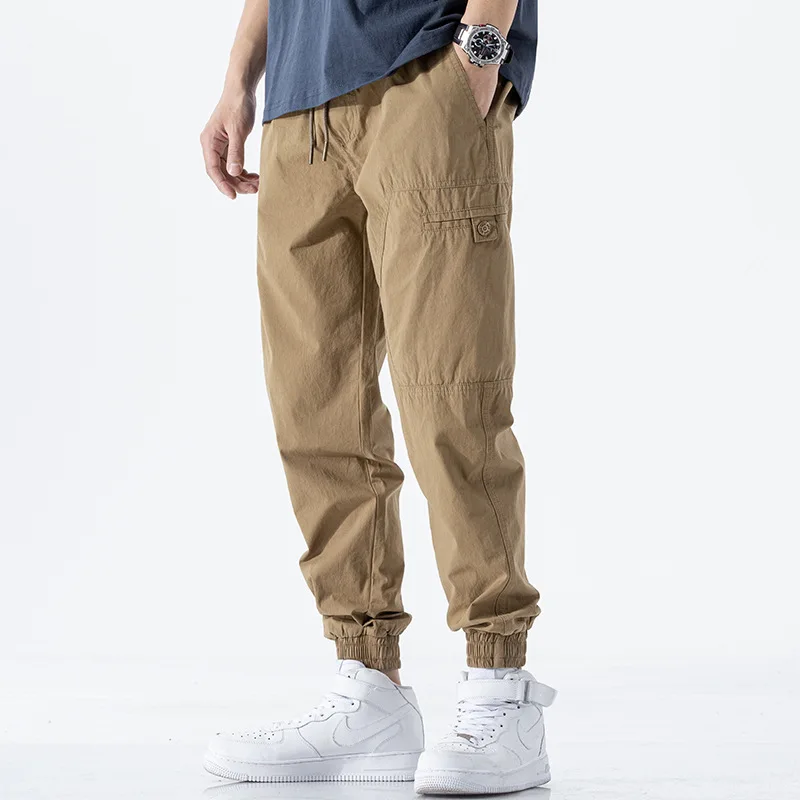 Men's Pants & Trousers Men Cotton Woven Cargo Pants Man Fashion Multi-Pockets Elastic Drawstring Waist Long Pant
Men's Pants & Trousers Men Cotton Woven Cargo Pants Man Fashion Multi-Pockets Elastic Drawstring Waist Long Pant