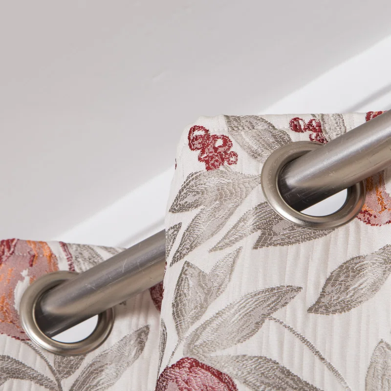 Pink color drapery curtain for window shade and hotel room divider crystal curtain wedding decorative