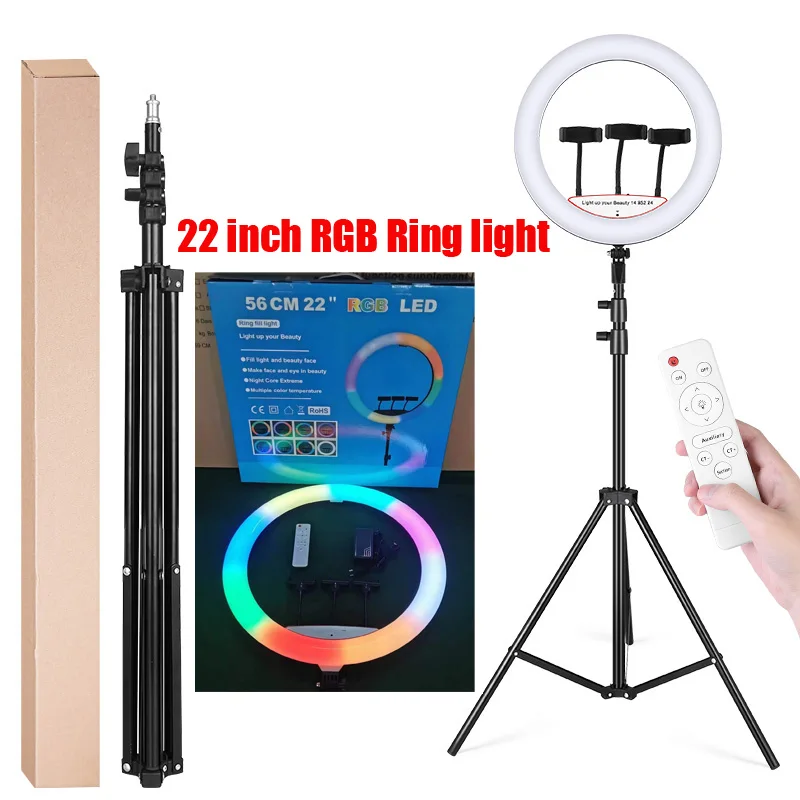 guangzhou factory new arrival 22 inch Ring Light with control with Remote rgb lamp makeup mirror
guangzhou factory new arrival 22 inch Ring Light with control with Remote rgb lamp makeup mirror