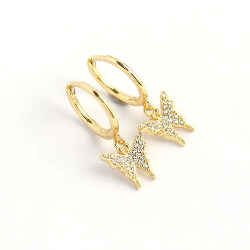 Make custom design 925 sterling silver material full diamond zircon butterfly drop earrings, As pics
Make custom design 925 sterling silver material full diamond zircon butterfly drop earrings, As pics