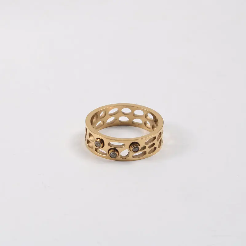 Joolim Jewelry Wholesale 18K Gold Plated Zirconia Hollowout Band Stainless Steel Rings for Women Rings
Joolim Jewelry Wholesale 18K Gold Plated Zirconia Hollowout Band Stainless Steel Rings for Women Rings