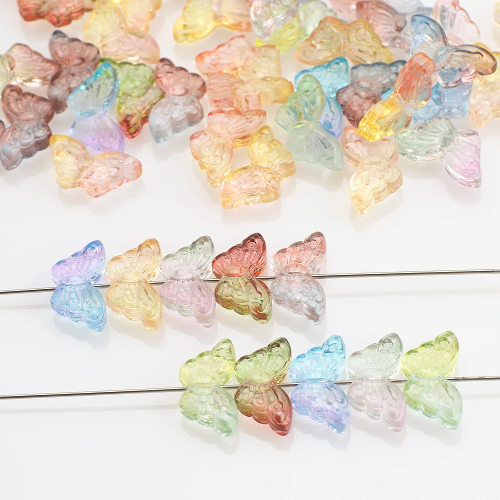 Mini Butterfly Glass Beads 8X15MM Multi Gradient Color Fashion Pendant Crystal Beads For Necklace Earring Handmade Accessories
Mini Butterfly Glass Beads 8X15MM Multi Gradient Color Fashion Pendant Crystal Beads For Necklace Earring Handmade Accessories