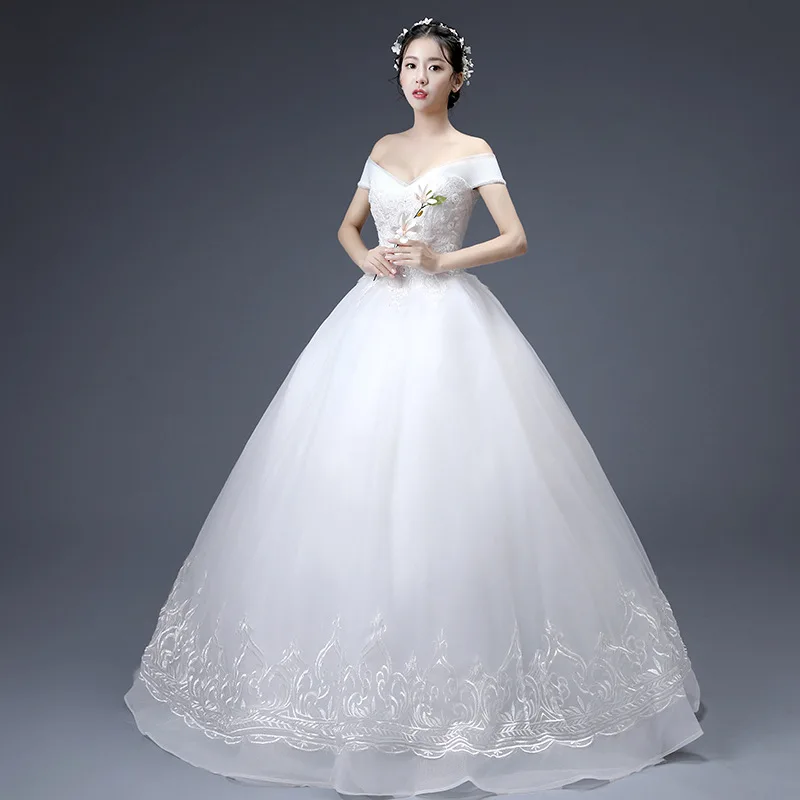 2019 Fashion Elegant Off Shoulder Wedding Dresses Luxury Sweetheart High Quality Floor length Wedding Dress, Ivory wedding gown
2019 Fashion Elegant Off Shoulder Wedding Dresses Luxury Sweetheart High Quality Floor length Wedding Dress, Ivory wedding gown