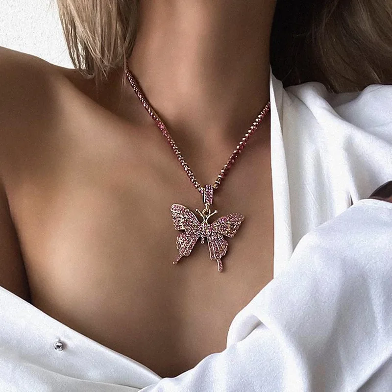 Sparking Gold Butterfly Tennis Necklace Chain Hip Hop Jewelry Iced Out Party Bling Fashion 3D Butterfly Pendant Necklaces, Picture shows
Sparking Gold Butterfly Tennis Necklace Chain Hip Hop Jewelry Iced Out Party Bling Fashion 3D Butterfly Pendant Necklaces, Picture shows