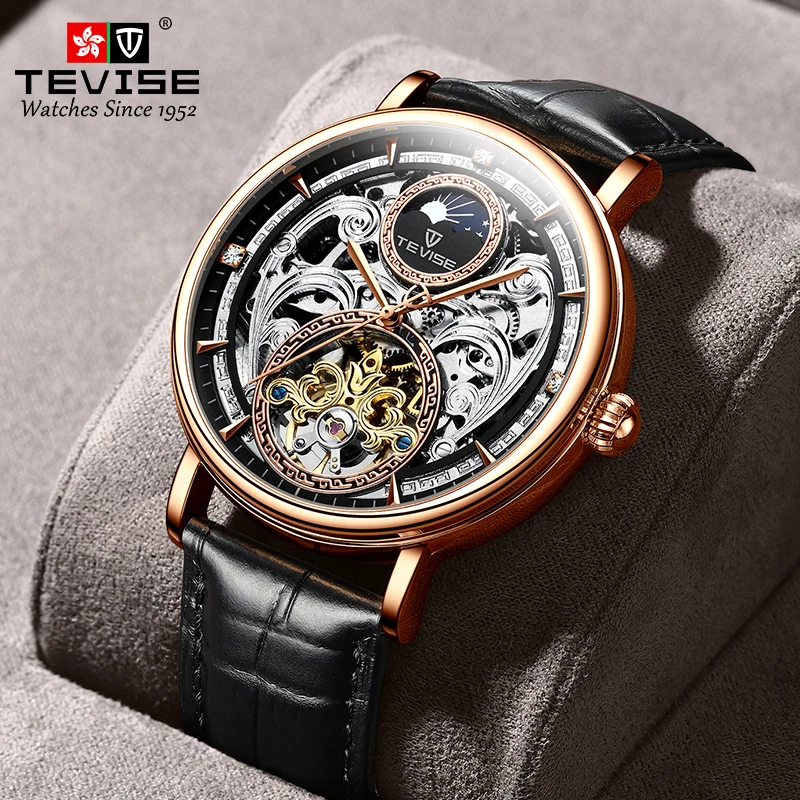 Tevise customizable mechanical watch new model water proofing watches with leather, 5 colors
Tevise customizable mechanical watch new model water proofing watches with leather, 5 colors