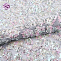 

2019 Latest design wholesale high quality polyester swiss embroidery sequin lace fabric