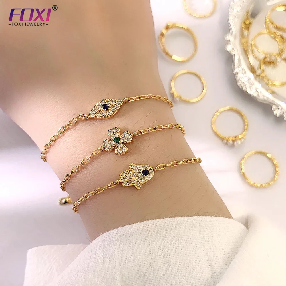 Wuzhou Foxi Jewelry wholesale religous hand of hamsa 18k gold bracelet women jewelry
Wuzhou Foxi Jewelry wholesale religous hand of hamsa 18k gold bracelet women jewelry