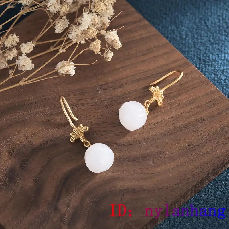 White Jade Earrings Zircon Amulet Natural 925 Silver Gifts Crystal Fashion Gemstone Jewelry Charm Women Chalcedony
White Jade Earrings Zircon Amulet Natural 925 Silver Gifts Crystal Fashion Gemstone Jewelry Charm Women Chalcedony