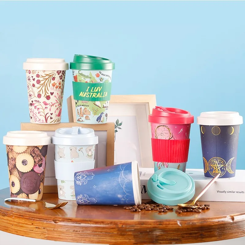 Hot selling customized travel coffee mug reusable biodegradable eco-friendly bamboo fiber coffee cup mug with silicone sleeve, As picture
Hot selling customized travel coffee mug reusable biodegradable eco-friendly bamboo fiber coffee cup mug with silicone sleeve, As picture