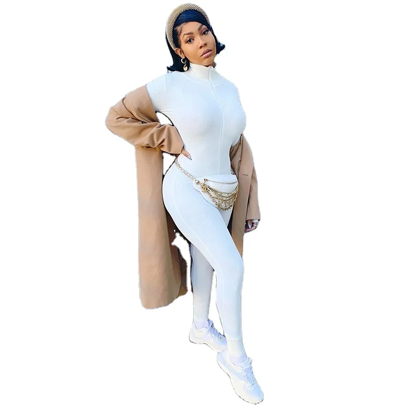 Hot sale solid turtleneck full sleeve jumpsuits women fitness slim rompers zipper long jogger tracksuit
Hot sale solid turtleneck full sleeve jumpsuits women fitness slim rompers zipper long jogger tracksuit