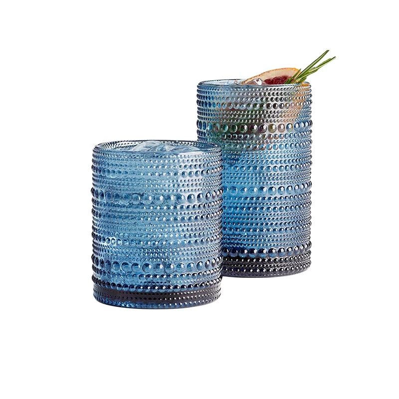 European-style Vintage Colorful Embossed Glass Bead Point Cup Innovative Personality Restaurant Water Glass Tall Glass Cup.
European-style Vintage Colorful Embossed Glass Bead Point Cup Innovative Personality Restaurant Water Glass Tall Glass Cup.