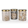 Large Golden Flower decal porcelain canister jars new bone china food ceramic canister set