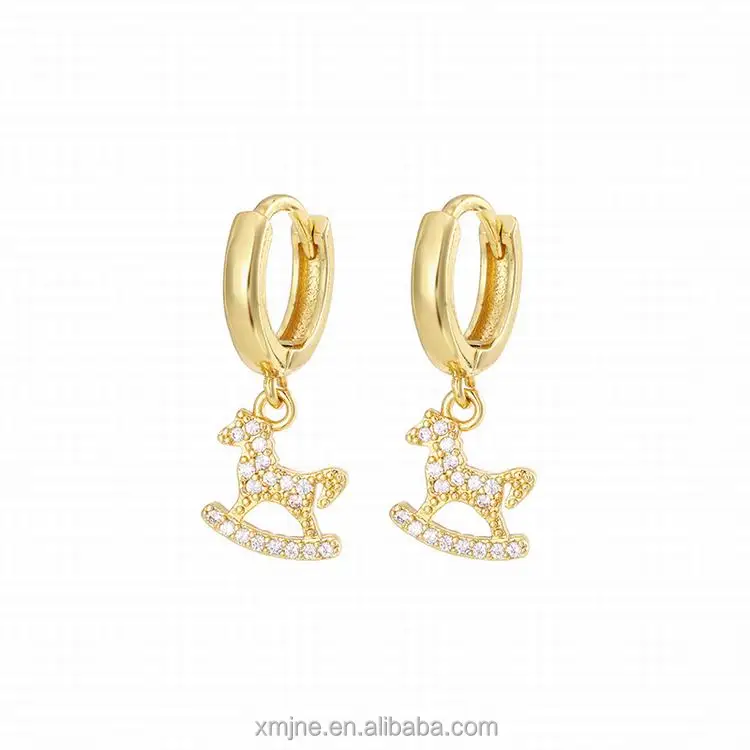 New European And American Hot-Selling Fashion Copper Micro-Inlaid Zircon Earrings Penguin Horse Magpie Squirrel Female Earrings
New European And American Hot-Selling Fashion Copper Micro-Inlaid Zircon Earrings Penguin Horse Magpie Squirrel Female Earrings