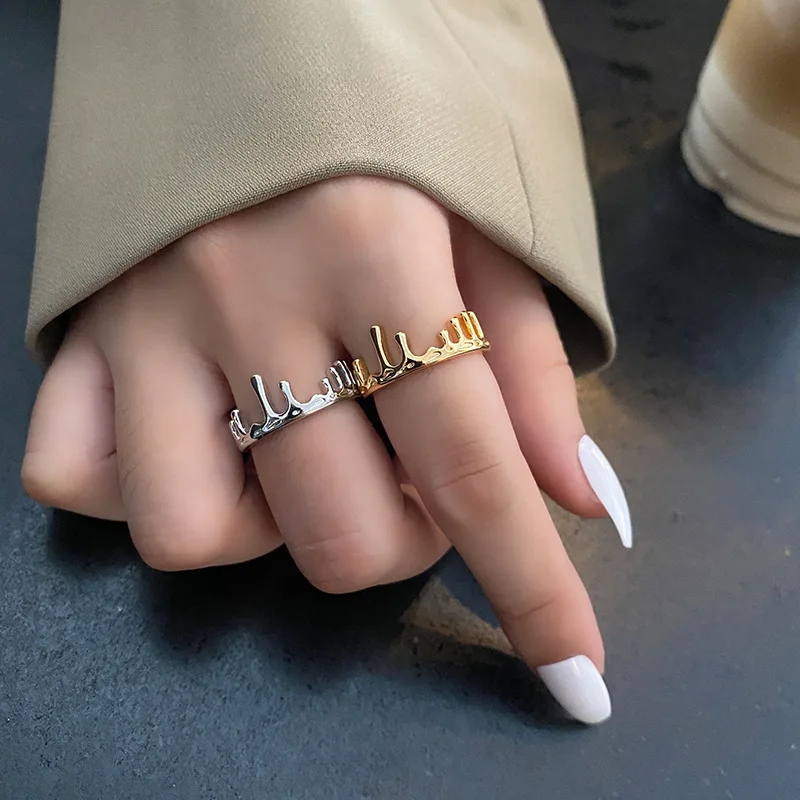 Newest Style Vintage Gold Silver Irregular Castle Finger Rings Simple Adjustable Royal Crown Open Rings For Street Accessories
Newest Style Vintage Gold Silver Irregular Castle Finger Rings Simple Adjustable Royal Crown Open Rings For Street Accessories