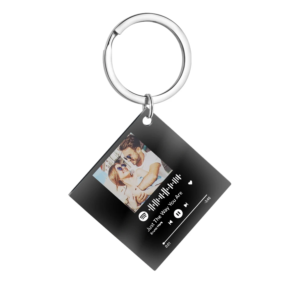 Creative personalized couple gifts custom acrylic photo keychain DIY Music Plaque Keychains
Creative personalized couple gifts custom acrylic photo keychain DIY Music Plaque Keychains