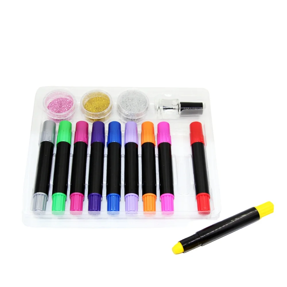 2020 Small Purchase 10 Color Hair chalk Pen And Glitter glue Set For Party, 10 colors(others colors is available)
2020 Small Purchase 10 Color Hair chalk Pen And Glitter glue Set For Party, 10 colors(others colors is available)
