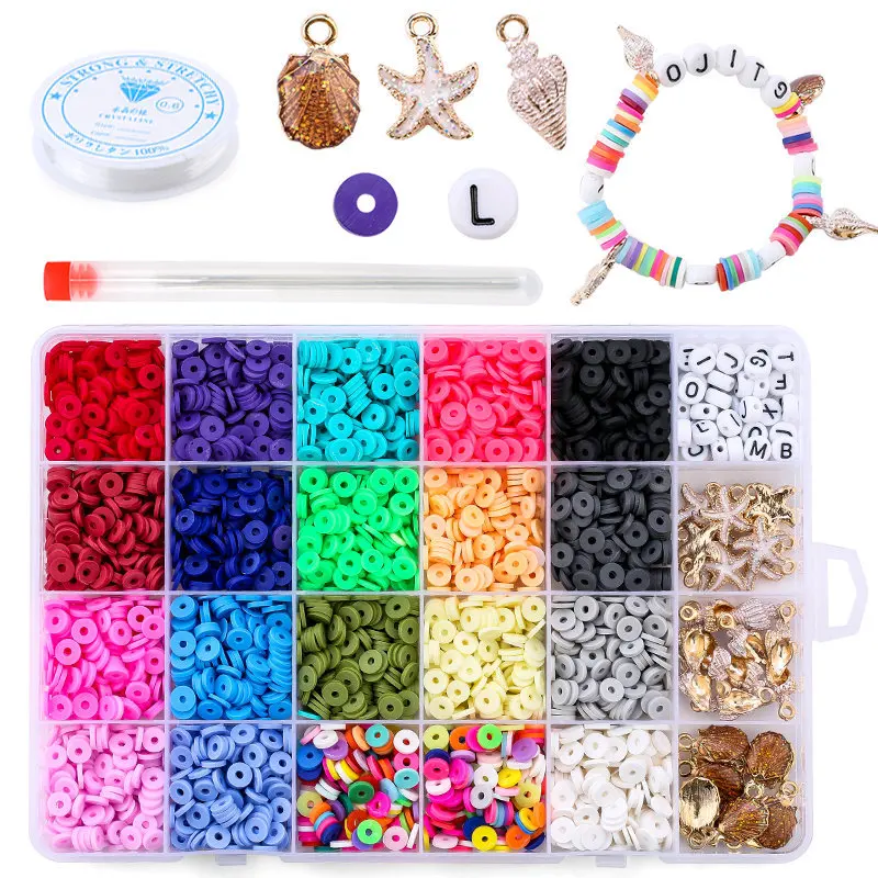 6mm Wholesale Flat Round Polymer Clay Spacer Beads for Jewelry Making Bracelets Necklace Earring DIY Craft Kit
6mm Wholesale Flat Round Polymer Clay Spacer Beads for Jewelry Making Bracelets Necklace Earring DIY Craft Kit