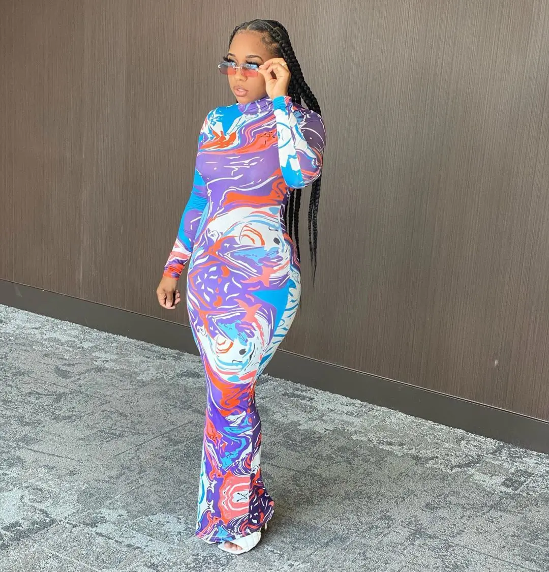 2021 latest women's clothing printed mid-waist dress elegant commuter casual maxi bodycon dresses
2021 latest women's clothing printed mid-waist dress elegant commuter casual maxi bodycon dresses