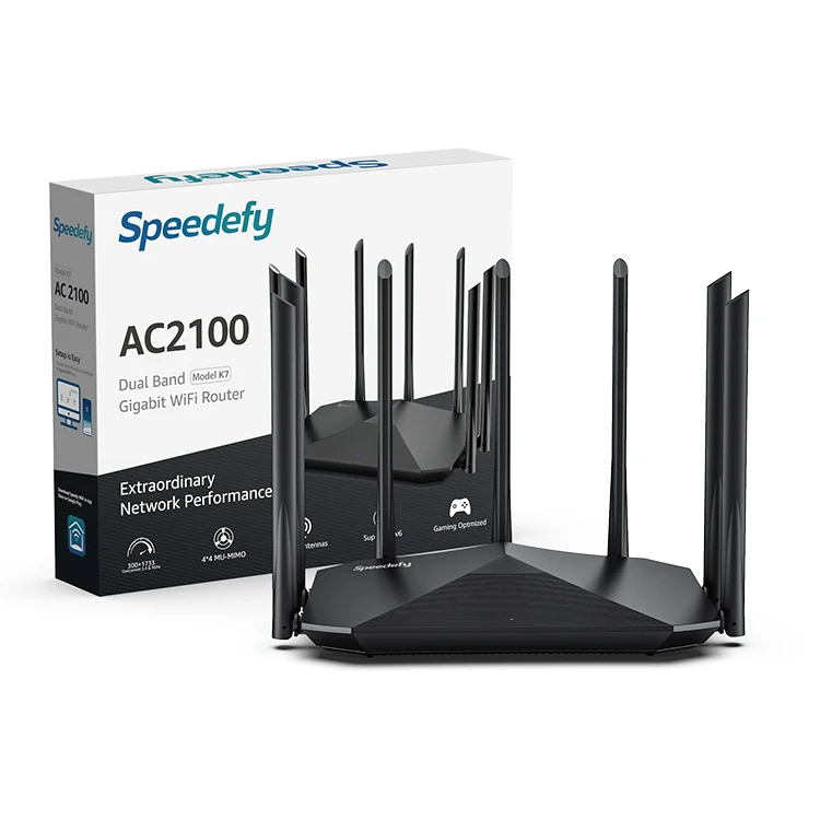 2.4GHz & 5GHz Dual-band Wireless Wifi Internet Router for Home and Office, Black white
2.4GHz & 5GHz Dual-band Wireless Wifi Internet Router for Home and Office, Black white