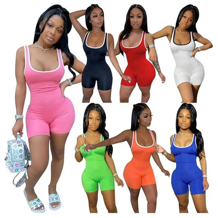 S60319 Fashionable - Design Solid Color Sportswear Skinny Short Romper Jogger Bodycon Summer Women One Piece Jumpsuit
S60319 Fashionable - Design Solid Color Sportswear Skinny Short Romper Jogger Bodycon Summer Women One Piece Jumpsuit