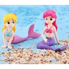 Nicro 4 Pcs Miniature Mermaid Doll Toy Baby Shower Cake Topper