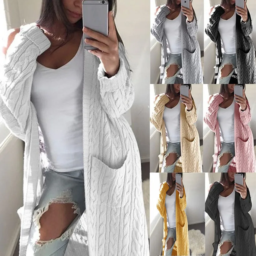 2020 New Arrivals Women's Long Sleeve Cardigans Knitted Open Front Sweaters With Pockets, 7 colors shown in pictures
2020 New Arrivals Women's Long Sleeve Cardigans Knitted Open Front Sweaters With Pockets, 7 colors shown in pictures