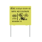 Polypropylene Film Capacitor x2 222 Plastic case Epoxy resin sealing Capacitor 0.022uf for DC AC pulse circuits