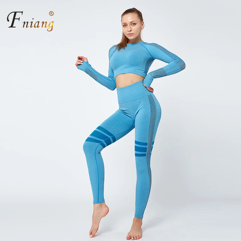 Womens 2021 yoga sets long sleeved yoga clothes high elasticity high waist tight hips sports fitness two piece sport wear
Womens 2021 yoga sets long sleeved yoga clothes high elasticity high waist tight hips sports fitness two piece sport wear