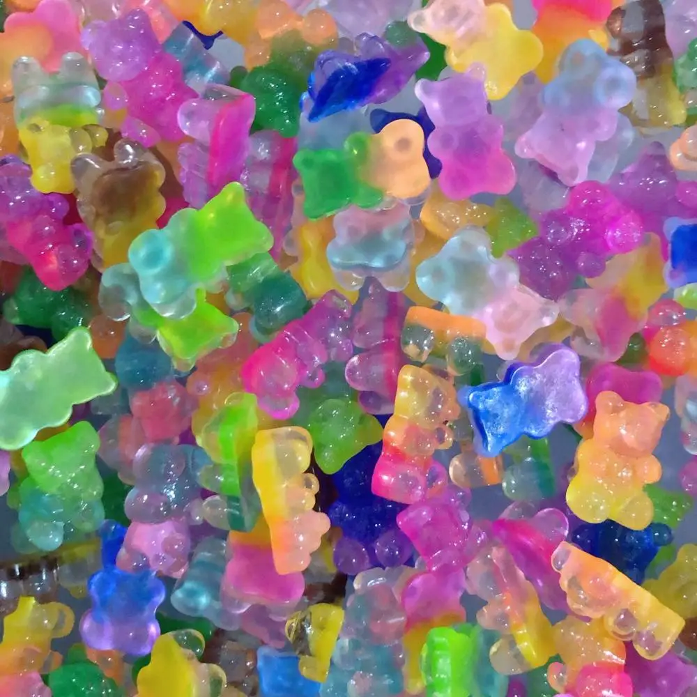 2020 New 100pcs Resin Gummy Bear Tiny Kawaii Colorful Gummy Bear Candy Flatbacks Crafts Slime Charms
2020 New 100pcs Resin Gummy Bear Tiny Kawaii Colorful Gummy Bear Candy Flatbacks Crafts Slime Charms