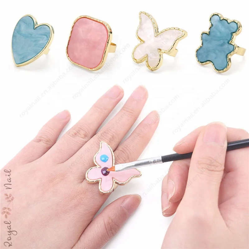 Nail Art Finger Ring Resin Palette Nail UV Gel Polish Mixing Color Manicure Tool
Nail Art Finger Ring Resin Palette Nail UV Gel Polish Mixing Color Manicure Tool