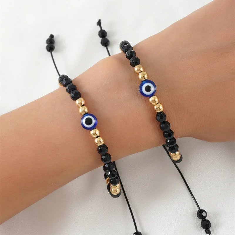 Risingmoon 2 Pcs Lovers Blue Eye Good Luck Turkish Evil Eye Woven Acrylic Bead Bracelet
Risingmoon 2 Pcs Lovers Blue Eye Good Luck Turkish Evil Eye Woven Acrylic Bead Bracelet