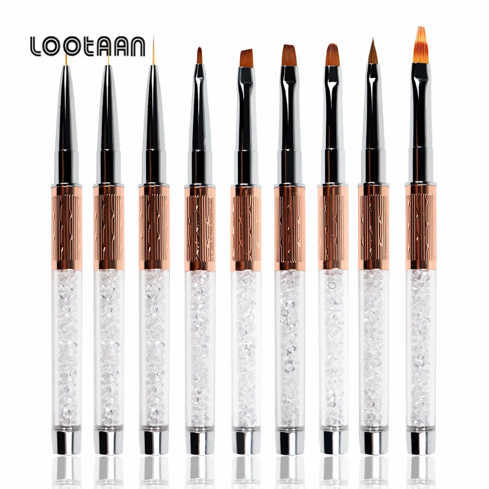 Custom OEM High Quality Acrylic Nail Brush Set Nylon Hair Gold Color Metal Handle Painting Nail Art 3mm-25mm Line Brush
Custom OEM High Quality Acrylic Nail Brush Set Nylon Hair Gold Color Metal Handle Painting Nail Art 3mm-25mm Line Brush