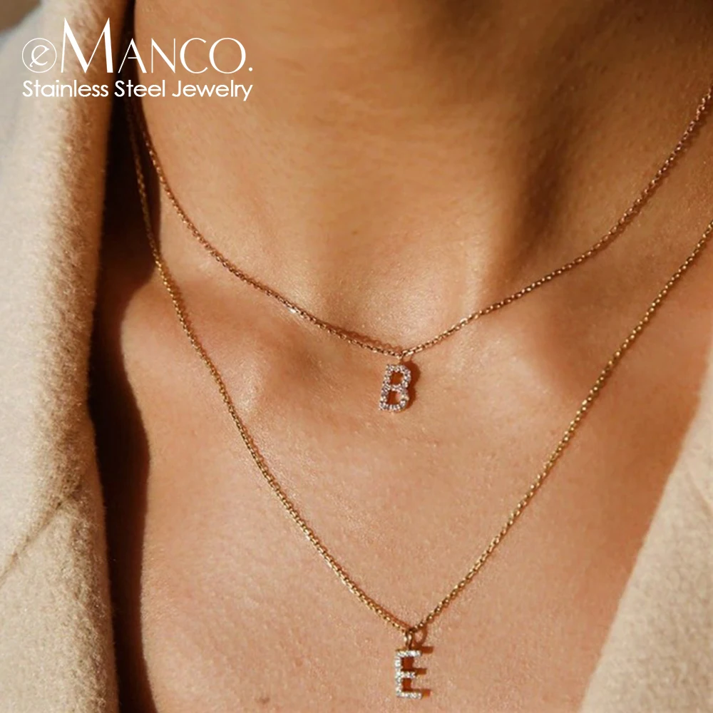 eManco Zircon Letter Personalized Pendant Necklace Stainless Steel Initial Letter Accessories Memorial Day Gift
eManco Zircon Letter Personalized Pendant Necklace Stainless Steel Initial Letter Accessories Memorial Day Gift