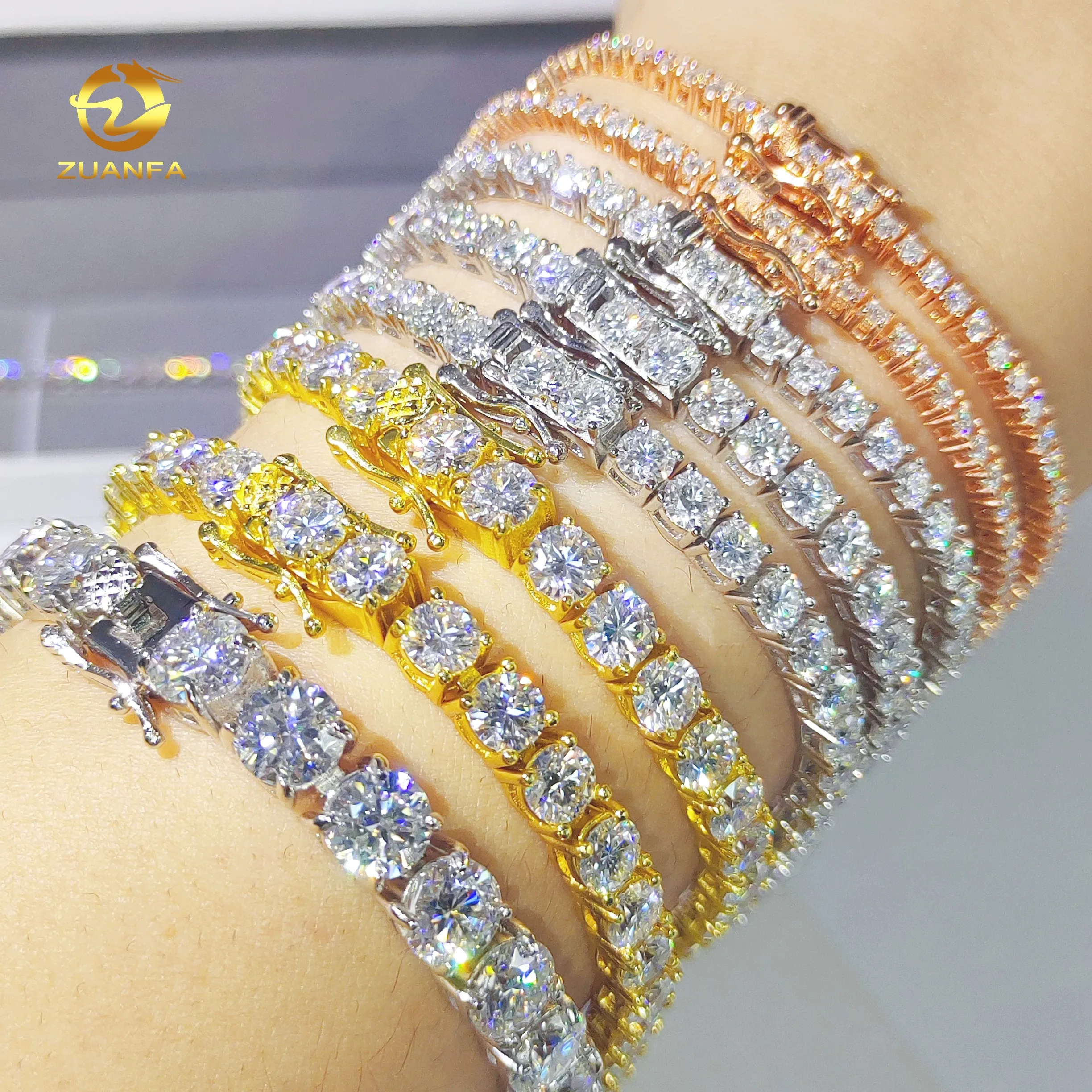 Trendy bracelets pass diamond tester 925 silver moissanite tennis chain hip hop diamond tennis bracelet men and women
Trendy bracelets pass diamond tester 925 silver moissanite tennis chain hip hop diamond tennis bracelet men and women