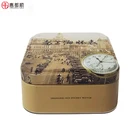 High Quality Low Price Hot Sale Custom Printed Small Square Metal Watch Gift Tin Box with Lid
