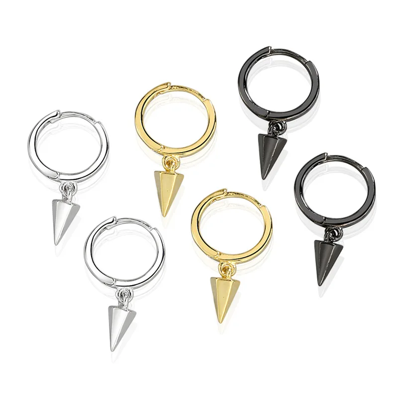 Earrings Punk Black Long Cone 925 Hexagon Sterling Silver Hoop Minimalistic Earrings
Earrings Punk Black Long Cone 925 Hexagon Sterling Silver Hoop Minimalistic Earrings