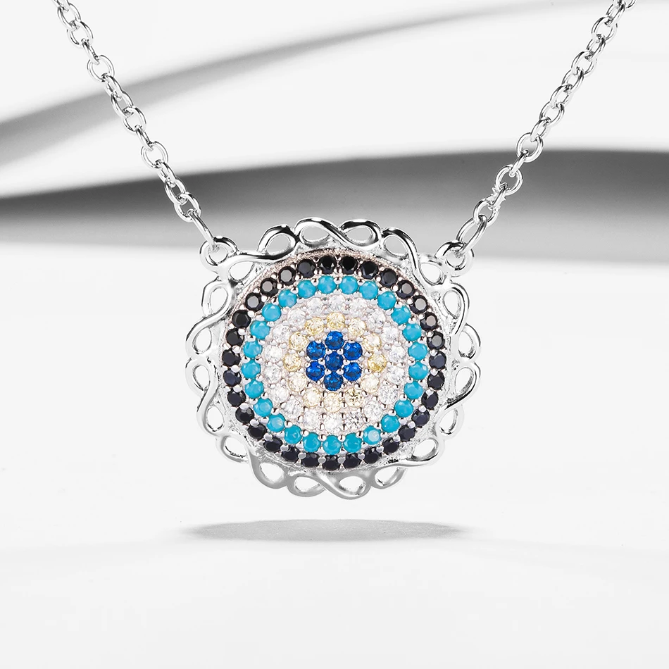 100% 925 Sterling Silver Necklace With Cubic Zirconia Blue Lucky Eye Pendants Necklaces for Women Fashion Jewelry
100% 925 Sterling Silver Necklace With Cubic Zirconia Blue Lucky Eye Pendants Necklaces for Women Fashion Jewelry
